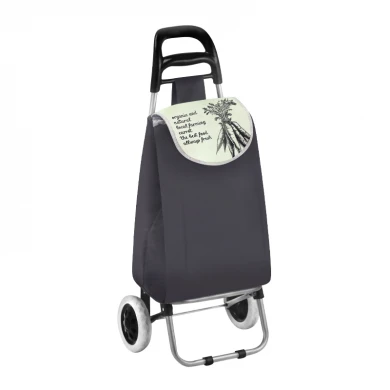 Καρότσι λαϊκής μεταλλικό πτυσσόμενο 33 λίτρα χρώμα γκρι 35x28x95εκ.