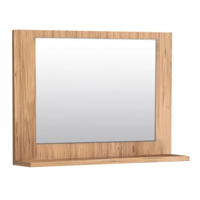 Devlin Megapap melamine bathroom mirror in pine oak color 60x10x45cm.