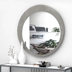 Moon Megapap wall mirror melamine in grey color 88x88x2,2cm.