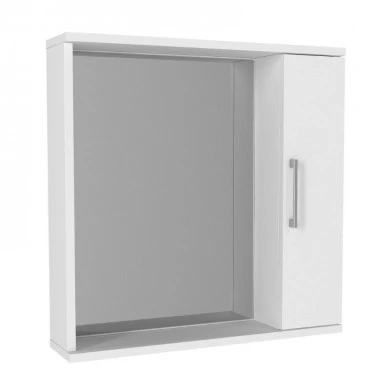Melamine bathroom mirror Deal Megapap color white 65x15.3x65cm.