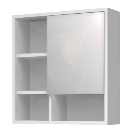 Demo Megapap melamine bathroom mirror in white color 60x17.5x60cm.