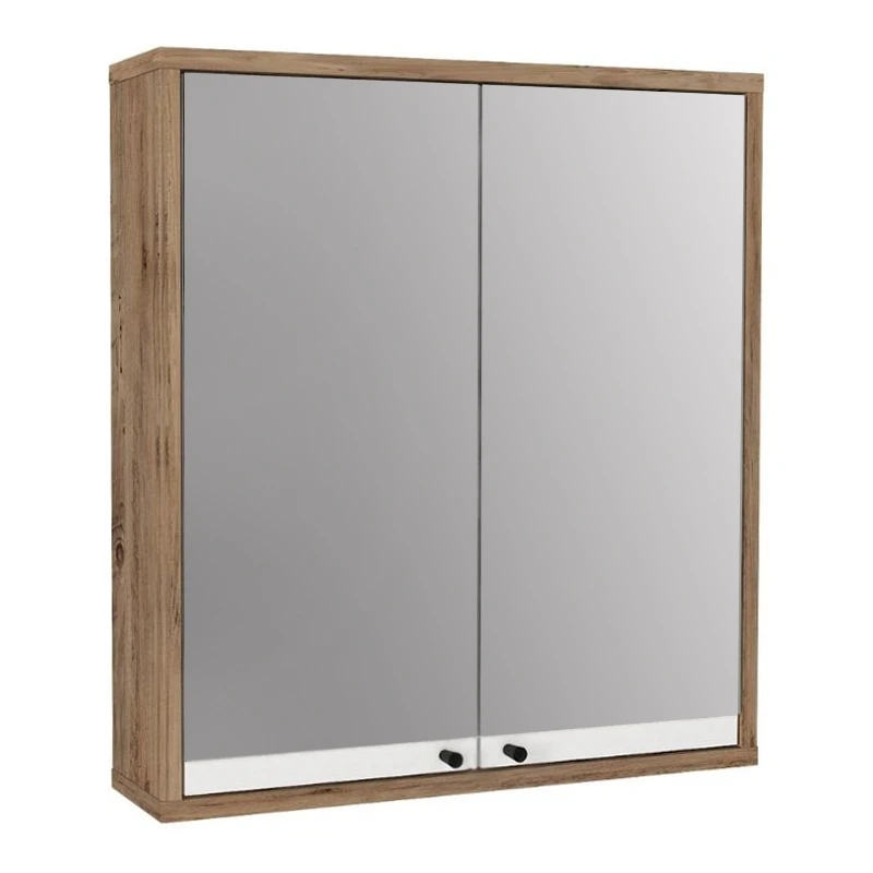 Melamine bathroom mirror Lilian Megapap color atlantic pine 59,6x14.6x65cm.