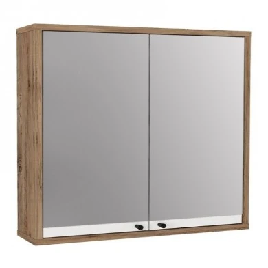 Melamine bathroom mirror Lilian Megapap color atlantic pine 75x14.6x65cm.