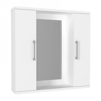 Melamine bathroom mirror Surra Megapap color white 65x15.3x65cm.