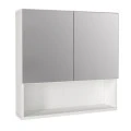Melamine bathroom mirror Trama Megapap color white 60x16.8x65cm.