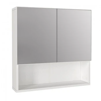 Melamine bathroom mirror Trama Megapap color white 60x16.8x65cm.