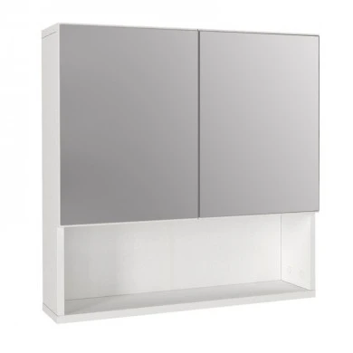 Melamine bathroom mirror Trama Megapap color white 60x16.8x65cm.