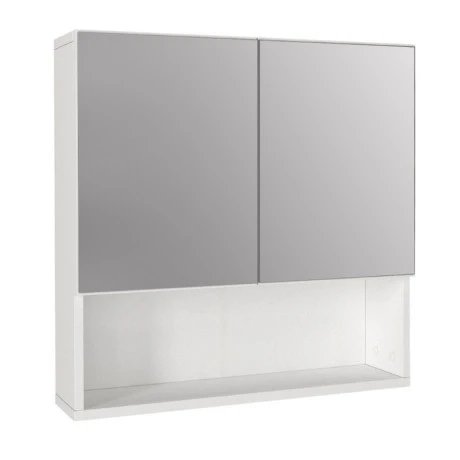 Melamine bathroom mirror Trama Megapap color white 60x16.8x65cm.