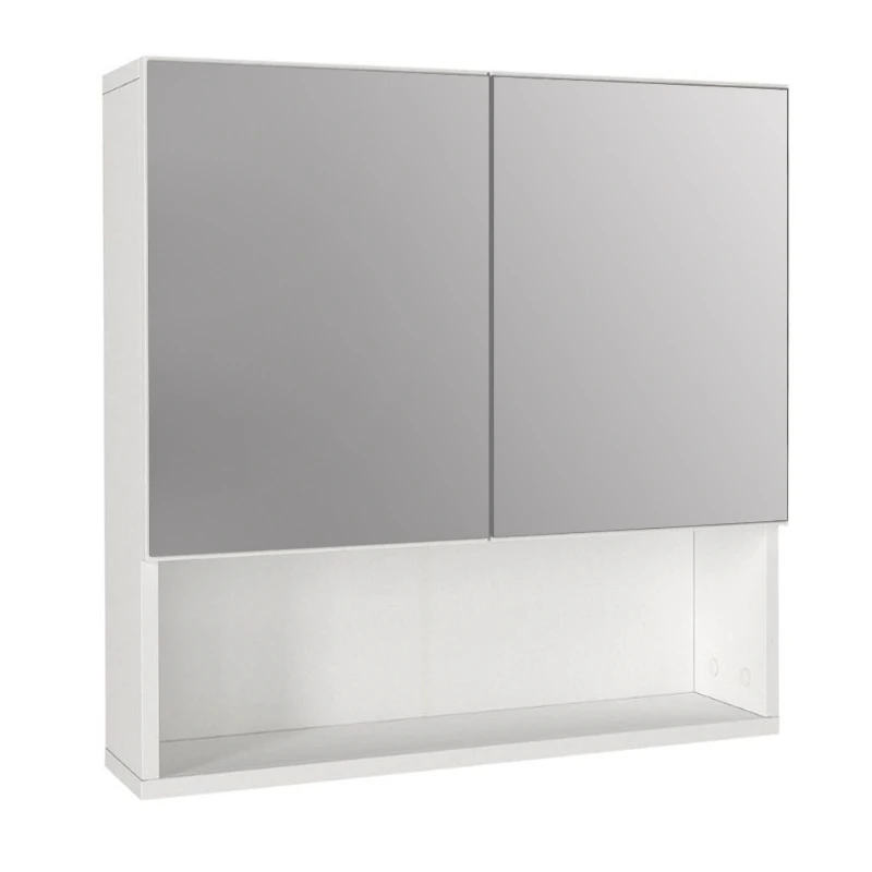 Melamine bathroom mirror Trama Megapap color white 60x16.8x65cm.