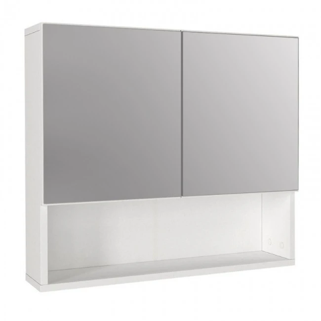 Melamine bathroom mirror Trama Megapap color white 75x16.8x65cm.