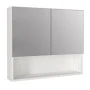 Melamine bathroom mirror Trama Megapap color white 75x16.8x65cm.