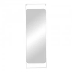 Mirror Piza pakoworld white iron glass 45x2x140cm