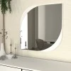 Lava Megapap melamine mirror in white color 70x2.2x70cm.