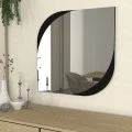 Lava Megapap melamine mirror in black color 70x2.2x70cm.