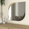 Lava Megapap melamine mirror in rota oak - anthracite color 70x2.2x70cm.