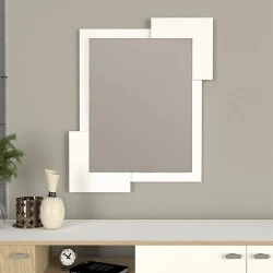 Selinos Megapap melamine mirror in white color 65x2.2x85cm.