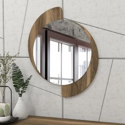 Sevilla Megapap melamine mirror in walnut color 59.2x2.2x69cm.