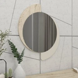 Sevilla Megapap melamine mirror in sandstone - travertine color 59.2x2.2x69cm.