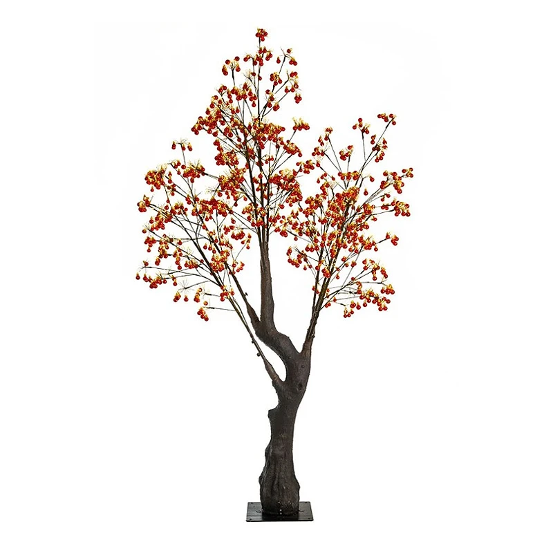 ILLUMINATED XMAS TREE 220CM WITH 3840 WARM WHITE LED ON METAL BASE 30X30CM