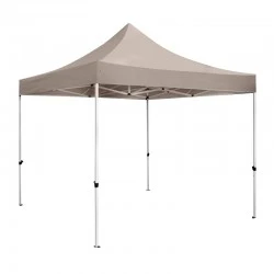 Kiosk with metal frame and waterproof fabric in cream color 3x3m