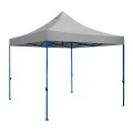 Kiosk with metal frame and waterproof fabric in grey color 3x3m