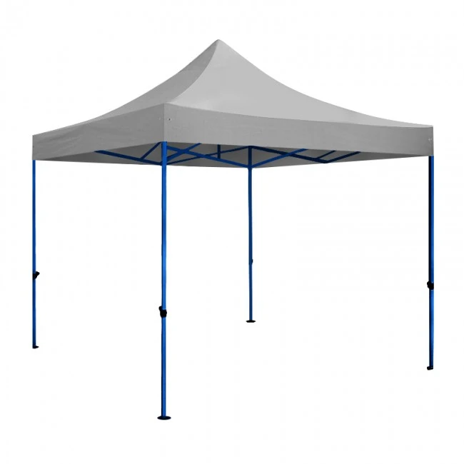 Kiosk with metal frame and waterproof fabric in grey color 3x3m