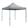Kiosk with metal frame and waterproof fabric in grey color 3x3m
