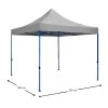 Kiosk with metal frame and waterproof fabric in grey color 3x3m