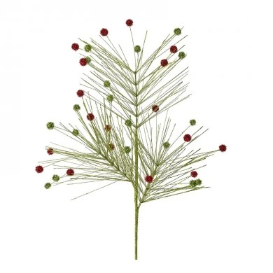 XMAS GREEN GLITTER SPRAY 80CM