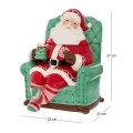 RED GREEN RESIN SANTA ON SOFA 21Χ23Χ26.5CM