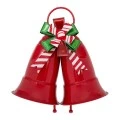 XMAS RED HANGING METAL BELLS 44X23,5X45CM