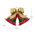 XMAS HANGING METAL BELLS 80X42X60CM