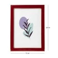 RED WITH GOLD COVER METAL PHOTO FRAME WITH LIQUID GLASS EFFECT 20X15CM