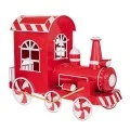 XMAS RED METAL TRAIN ENGINE 95X35X70CM
