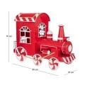 XMAS RED METAL TRAIN ENGINE 95X35X70CM