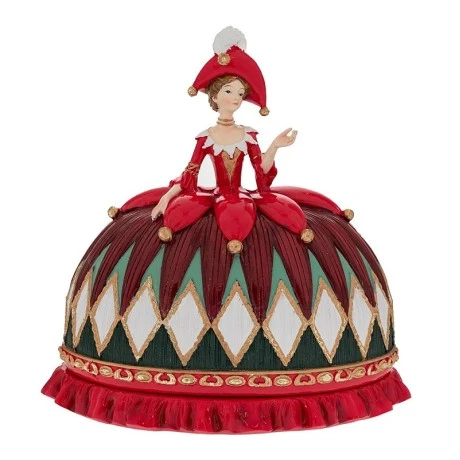 RED RESIN QUEEN 26.5Χ17Χ26CM