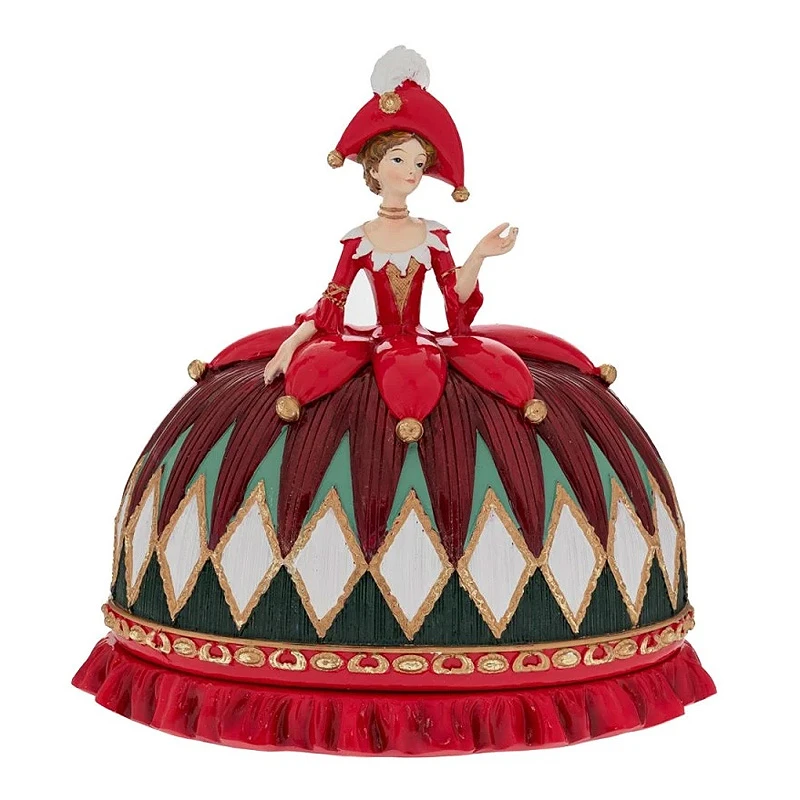 RED RESIN QUEEN 26.5Χ17Χ26CM