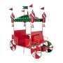 RED GREEN METAL CARRIAGE 265X120X280CM