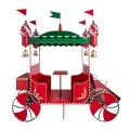 RED GREEN METAL CARRIAGE 265X120X280CM