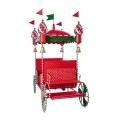 RED GREEN METAL CARRIAGE 265X120X280CM