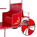 RED GREEN METAL CARRIAGE 265X120X280CM