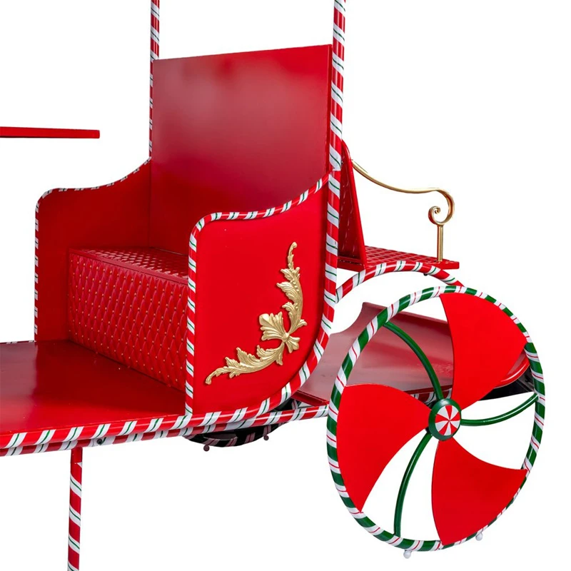 RED GREEN METAL CARRIAGE 265X120X280CM