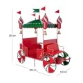 RED GREEN METAL CARRIAGE 265X120X280CM