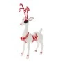 WHITE DEER WITH SUGAR CANE HORNS 41X24X70CM