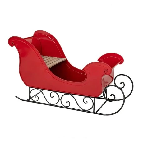 RED METAL CHRISTMAS SLEIGHT 127X54X77CM