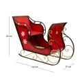 RED METAL CHRISTMAS SLEIGHT 144Χ57Χ93CM