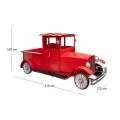 XMAS RED METAL TRUCK 310X122X150CM