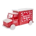 XMAS RED METAL TRUCK MAILBOX 72X28X40CM