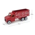 XMAS RED METAL TRUCK HOHOHO 50X14X20CM