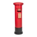 XMAS RED METAL MAILBOX 40X40X122,5